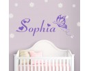 Butterflies Customized Name Vinyl Decals Nursery Name